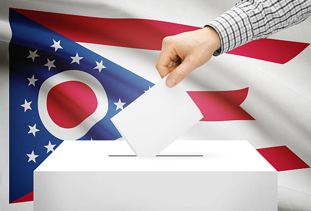 istock Ballot box with national flag on background - Ohio 526707225