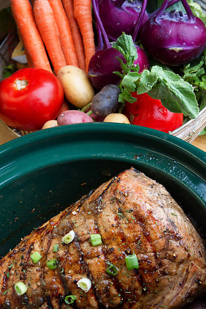 istock Delicious Pot Roast Dinner in a Crock Pot 526708317