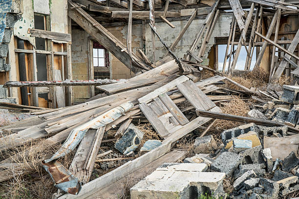 istock collapsed old wooden house 526711336