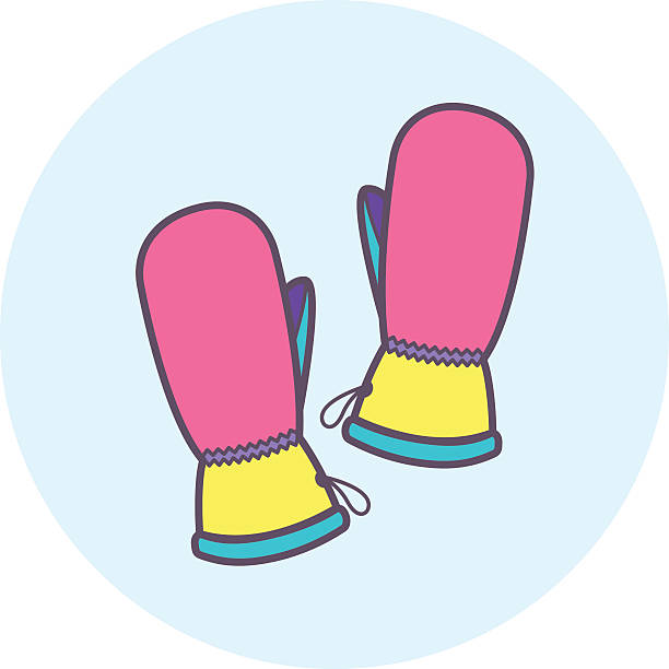 sport zimowy rękawiczki. - river wear illustrations stock illustrations
