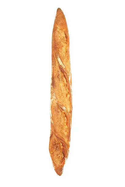 French baguette isolatedon white background  