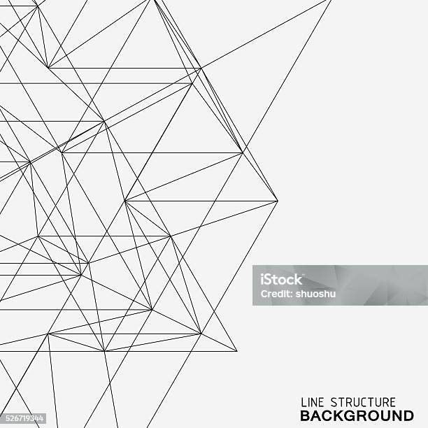 Line Structure Background Stock Illustration - Download Image Now - Architecture, Pattern, Geometric Shape