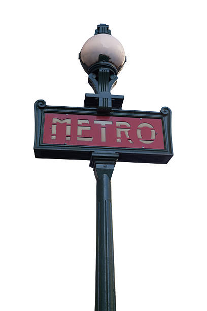 sinal do metrô. - paris france retro revival paris metro train sign imagens e fotografias de stock