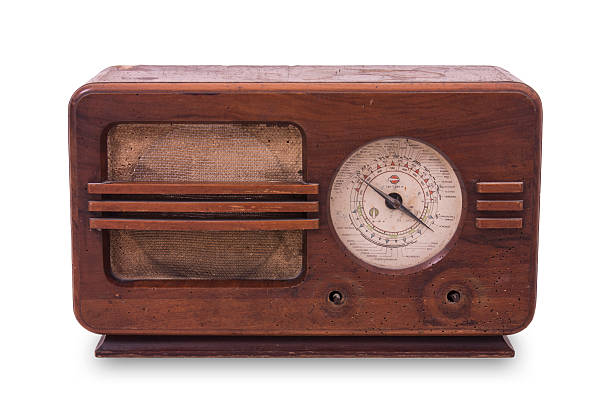 istock antique radio on white background 526721943