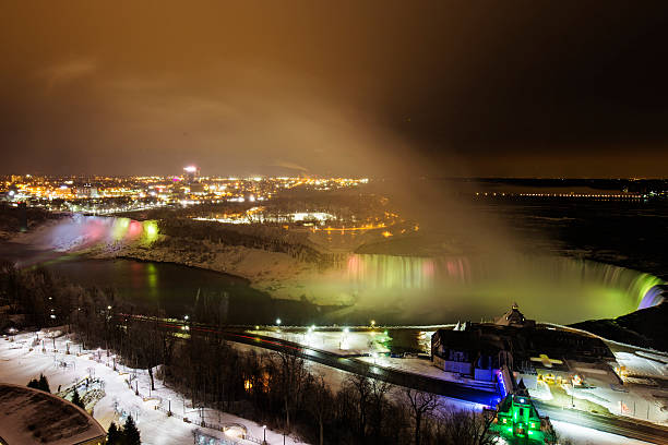 istock Niagara Falls in winter aerial view 526722020