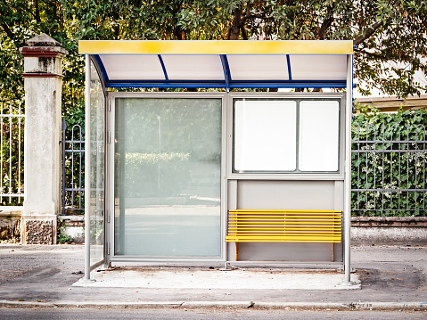 modern bus stop in italy (caorle)