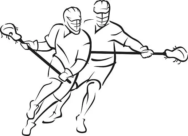 Vector illustration of Lacrosse Match
