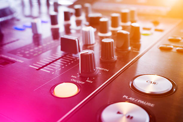 Sound Mixer Sound Mixer Close-up radio dj stock pictures, royalty-free photos & images