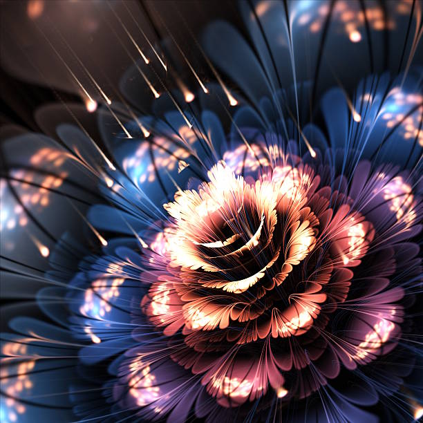 istock orange-blue fractal flower 526722877