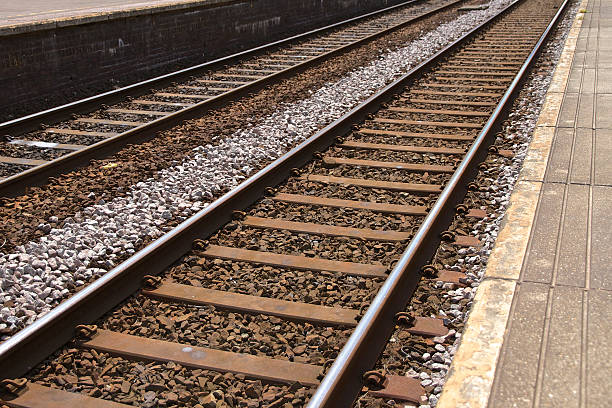 istock Railway lines and Platform in England 526724763