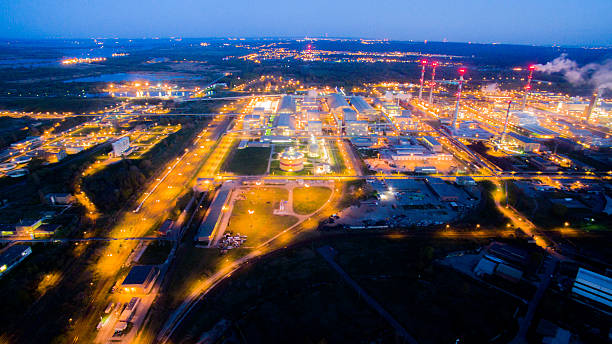 istock Chemical industry factory with storage place 526724952