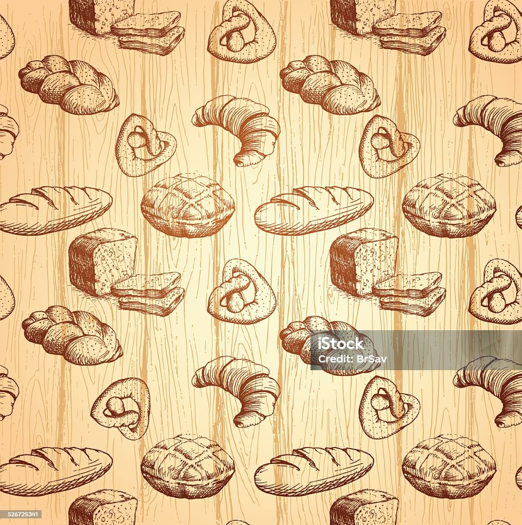 Bread Background Label Bakery Bread Seamless Background Pattern Labels Pack For Bread Stock ...