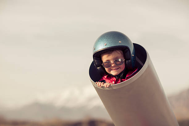 istock Young Boy is Human Cannonball in Cannon 526725535