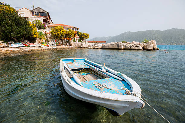 istock Boat in the Mediterranean harbor 526725738