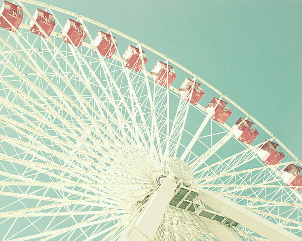 istock Vintage pastel ferris wheel 526726281