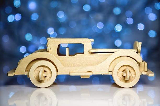 istock Old retro toy wooden car 526727467