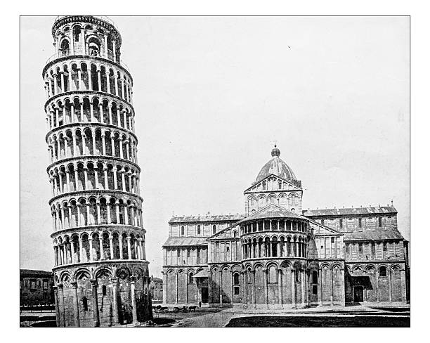 istock Antique photograph of Piazza dei Miracoli (Pisa)-cathedral and leaning tower 526728338