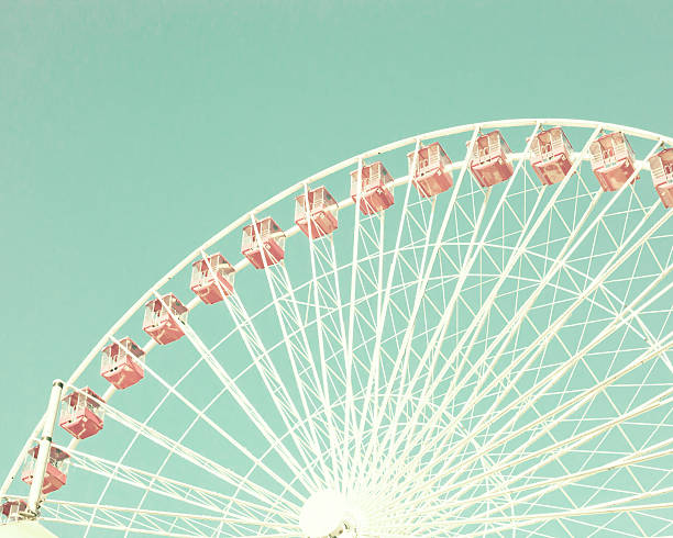 istock Vintage pastel ferris wheel 526729163