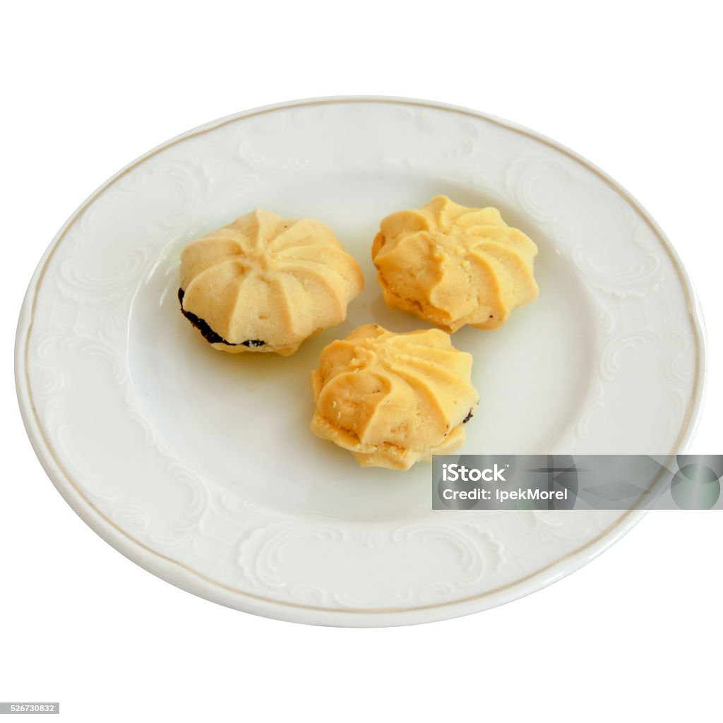 Delicious patisserie cookies in a white plate Bakery Stock Photo