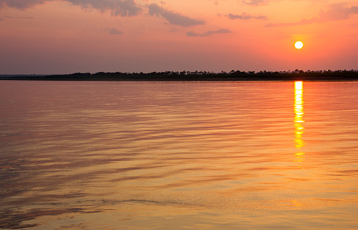 Sunset on Amazon River during Boat Trip