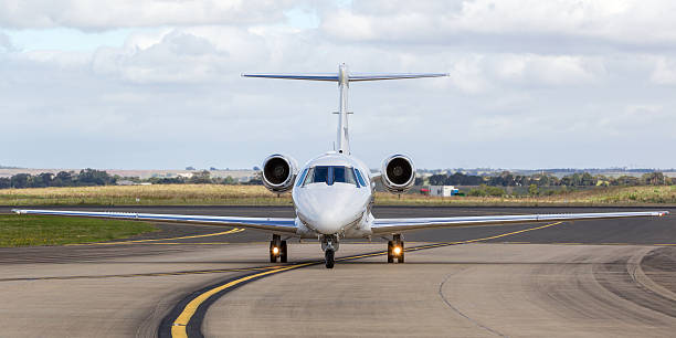 istock Private Business jet on a taxiway 526747331