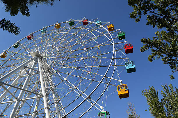 istock Big wheel in park. City landscape 526747563