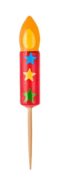 istock Birthday candle isolated on white background 526747823