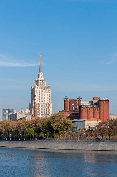 istock House with a spire Soviet times. Moskva River embankment 526748063