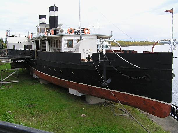 istock The old paddle steamer obsolete. 526749027