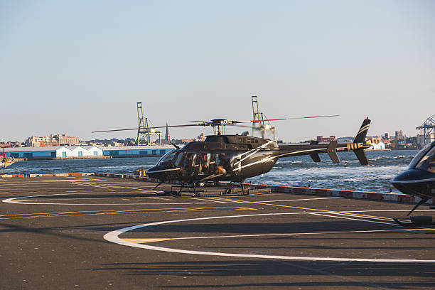 istock Helicopter Landing on the Pier 526760233