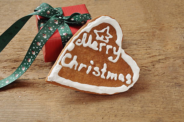 istock cute cookie and small gift for Christmas 526761033