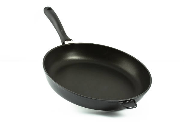 istock Aluminium fry pan isolated against white background 526765245