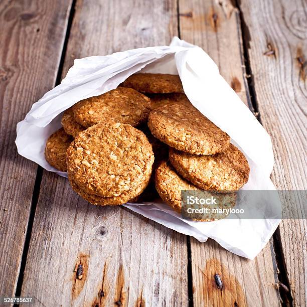 Fresh Crispy Oat Cookies Stock Photo - Download Image Now - Baked, Breakfast, Brown