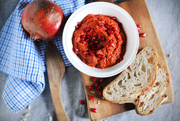 istock Ajvar roasted red bell pepper dip or muhammara spread 526787783