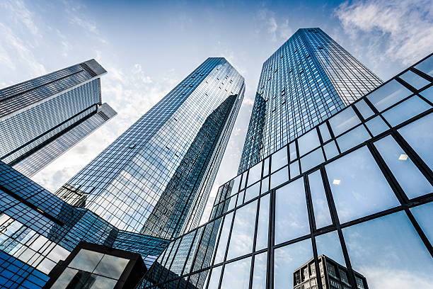 istock Modern skyscrapers in business district 526788103