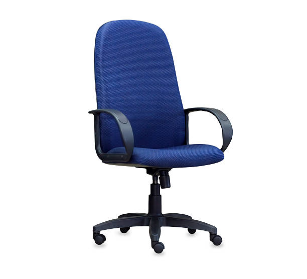 istock The blue office chair. Isolated 526788541