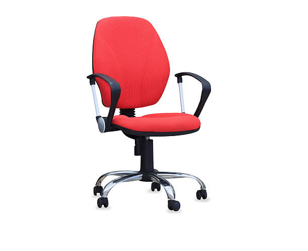 istock The red office chair. Isolated 526788573