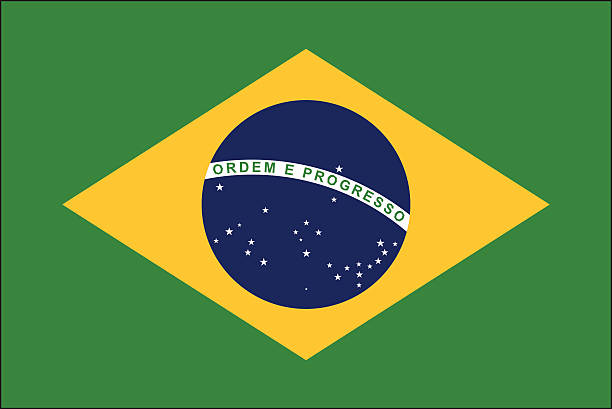Brazil flag vector art illustration