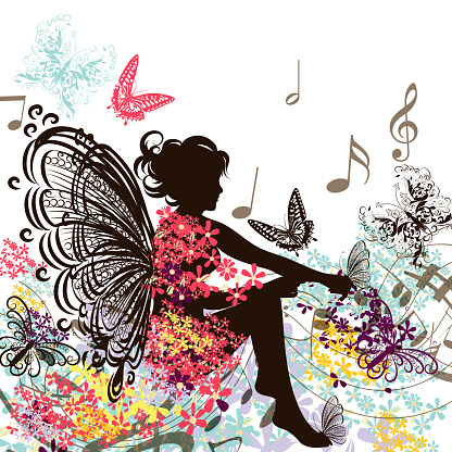 Ilustración de Música De Hadas Flores Y Mariposas y más Vectores Libres de  Derechos de Abstracto - Abstracto, Adulto, Ala de animal - iStock