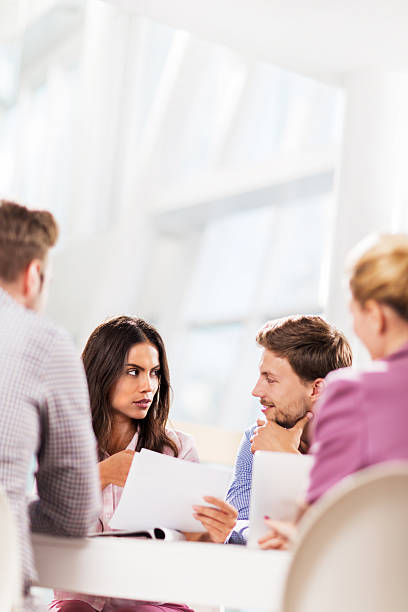 istock Young business people talking on a meeting. 526790057