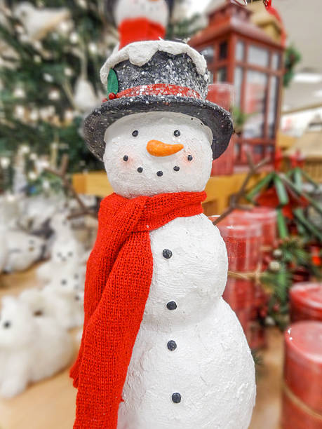 istock Christmas snowman in a hat and scarf 526790273