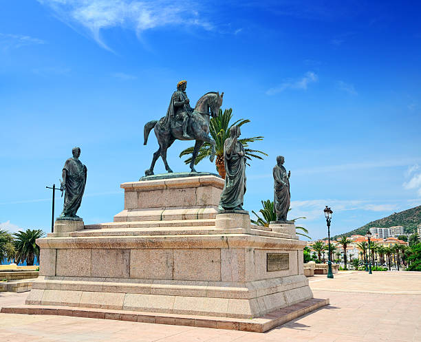 napoleon bonaparte, ajaccio - corsica statue napoleon bonaparte ajaccio zdjęcia i obrazy z banku zdjęć