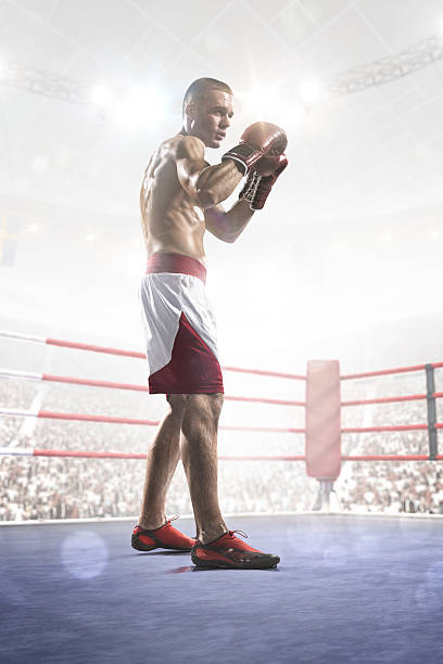 istock Professional boxer is training on the grand arena 526806859