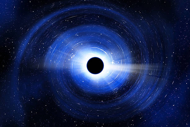 istock Black hole sucking stars, light, matter and time 526808027