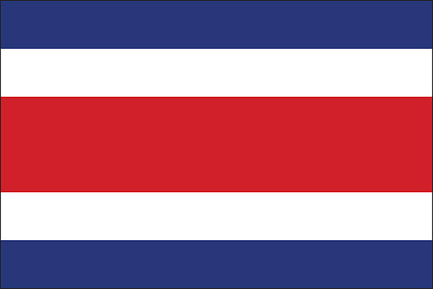 Costa Rica flag vector art illustration