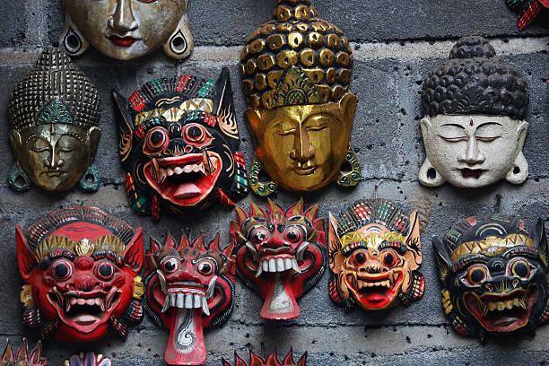 Traditional wood carving from Bali.