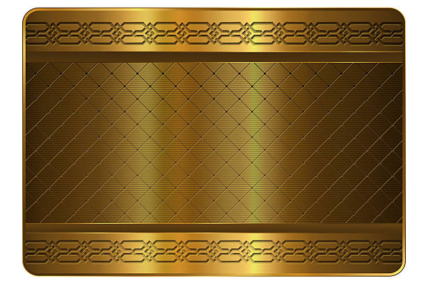 gold card template. - gold metal textured textured effect stock illustrations