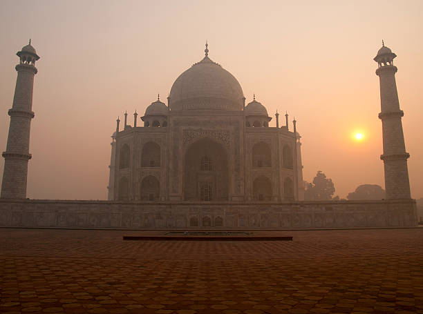 Beautiful Taj Mahal in the morning, Agra - India stock photo