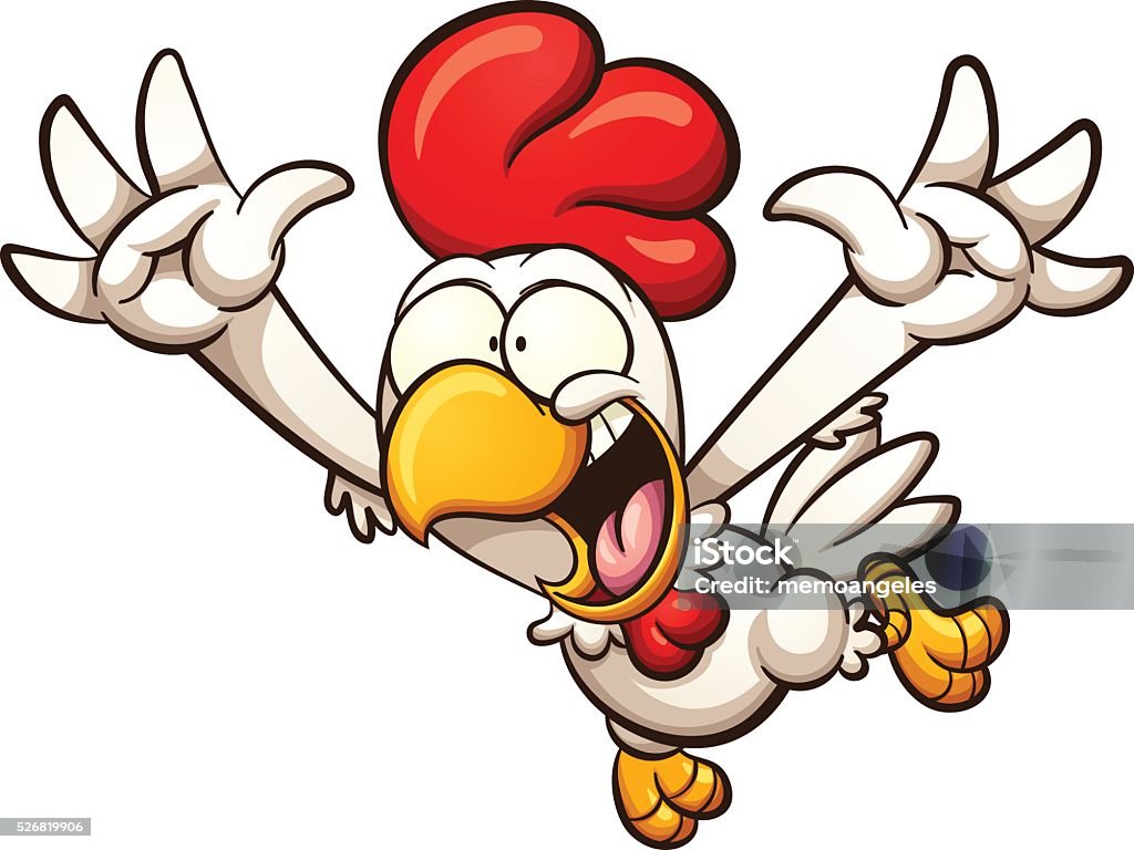 Cartoon Chicken Stock Illustration - Download Image Now - Chicken - Bird,  Cartoon, Flying - iStock