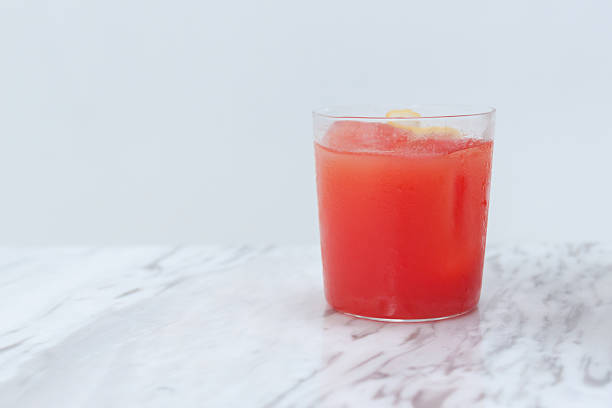 istock Strawberry lemon soda on a white background 526822422